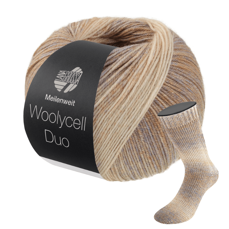 Woolycell Duo - fir variegat de merinos cu Lyocell