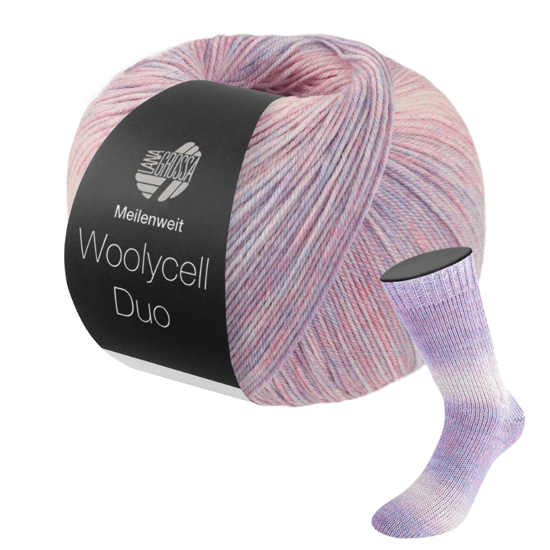 Woolycell Duo - fir variegat de merinos cu Lyocell