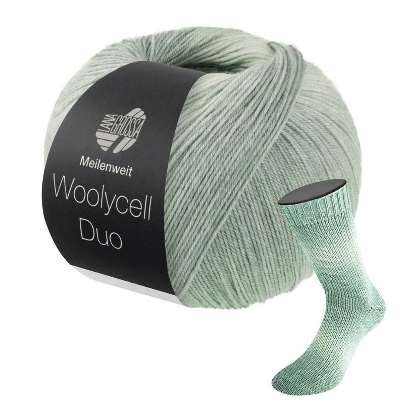 Woolycell Duo - fir variegat de merinos cu Lyocell