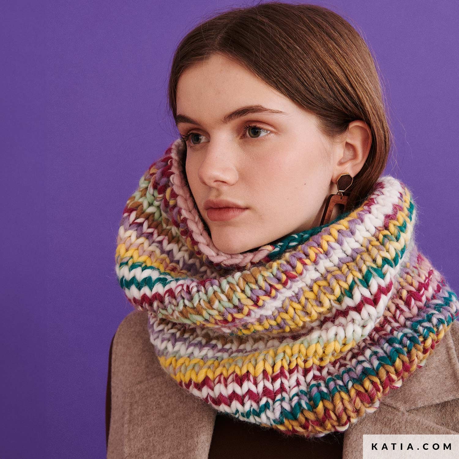 WOW Chunky Boom - fir supergros pestriț de acrilic cu lână și alpaca