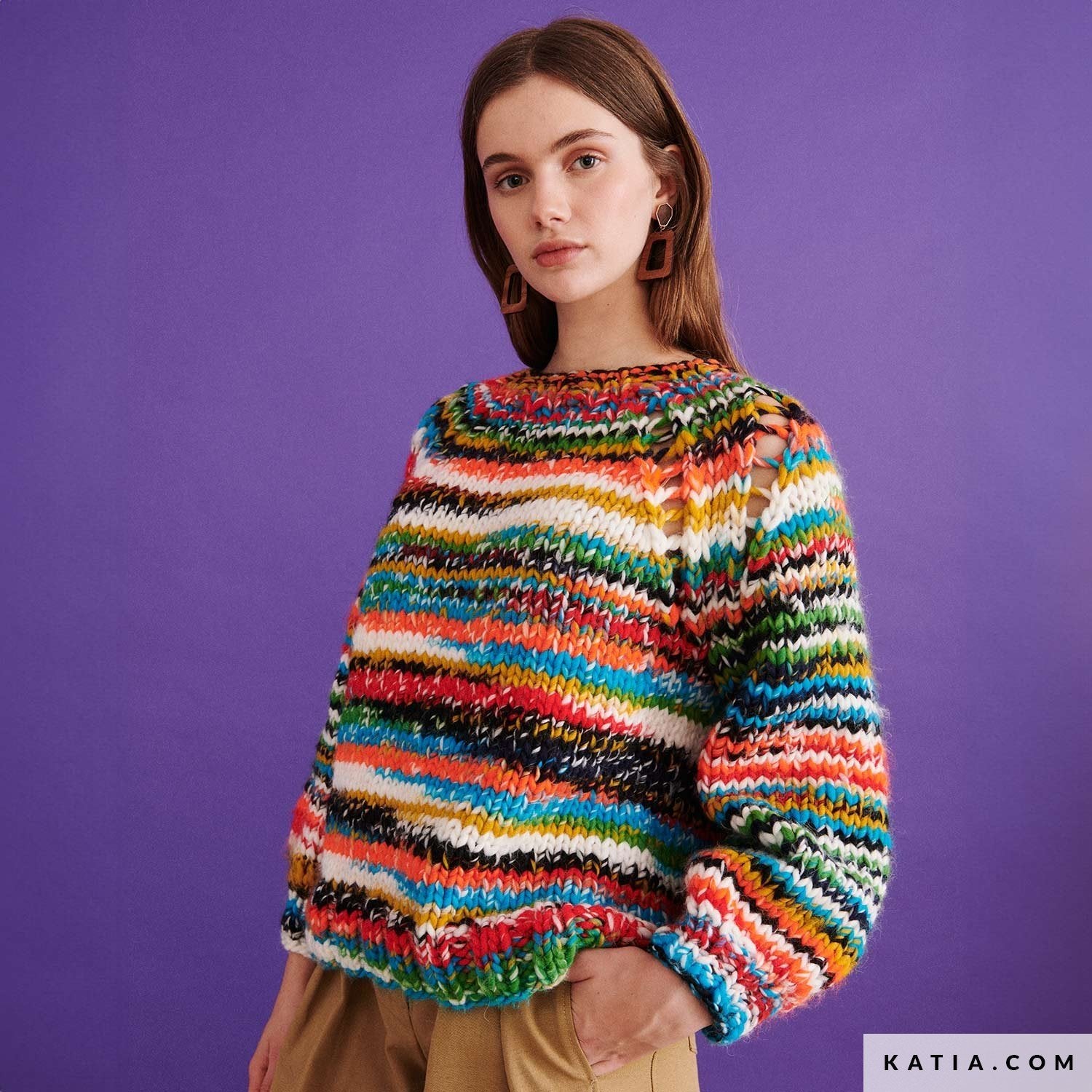 WOW Chunky Boom - fir supergros pestriț de acrilic cu lână și alpaca