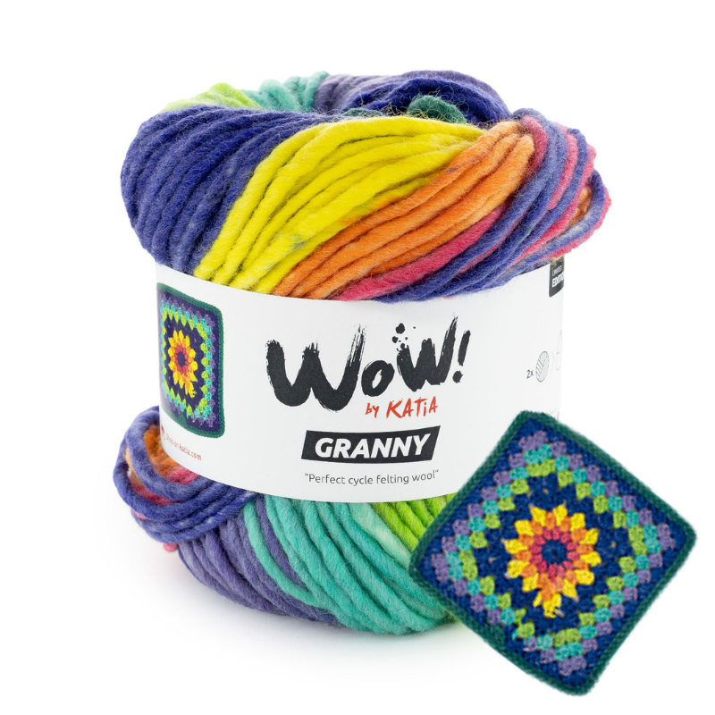 WOW Granny - lână netratată pentru împâslire vopsită secționat